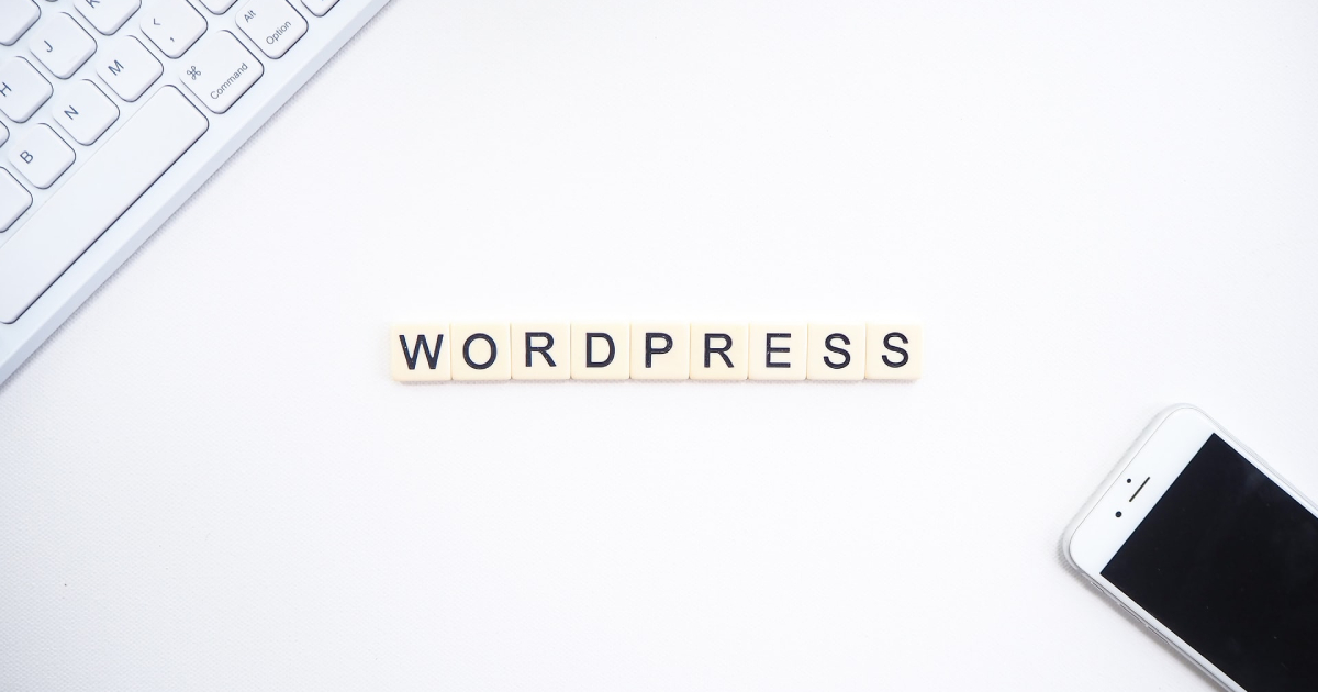 Letters forming word WordPress