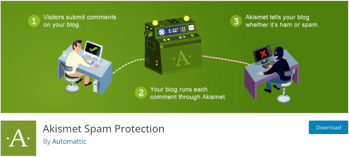 Akismet Spam Protection plugin page
