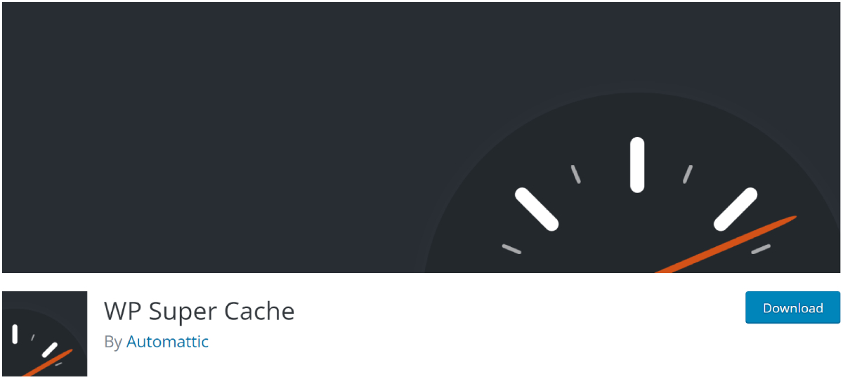 WP Super Cache plugin page