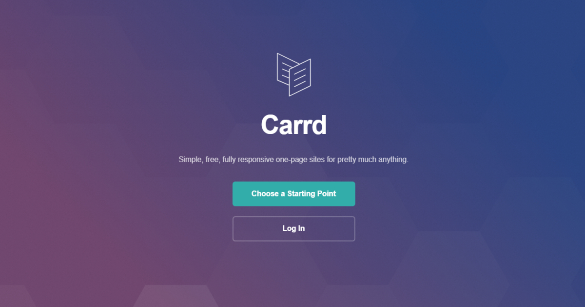 Carrd landing page