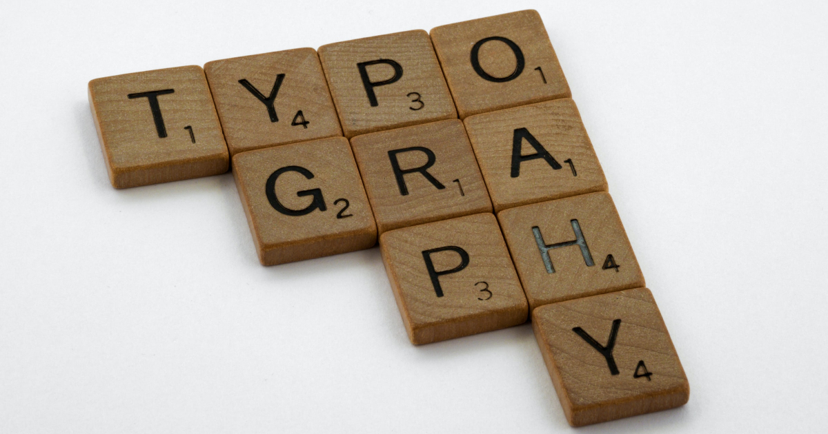 Wooden blocks forming typography