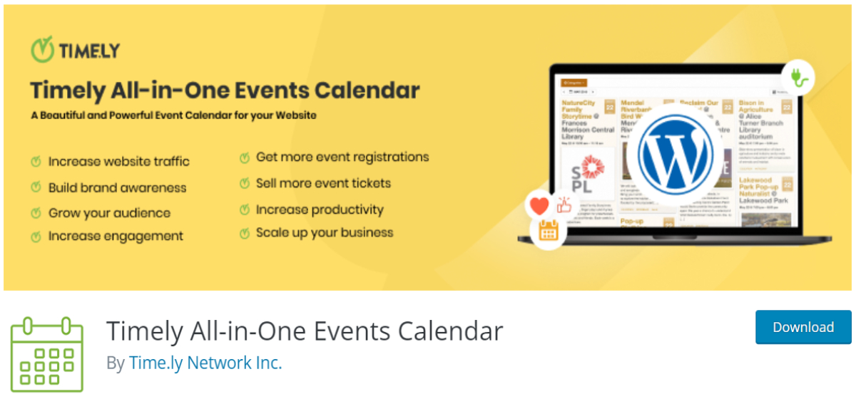 All-in-One Event Calendar plugin page