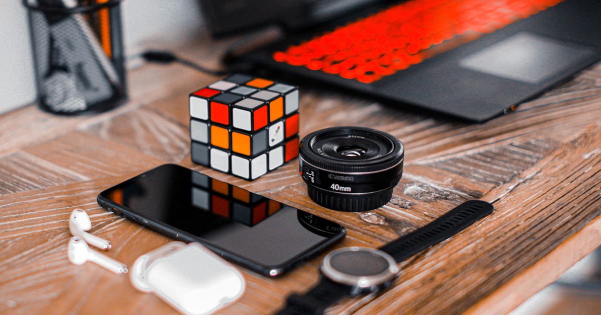 Different products on desk