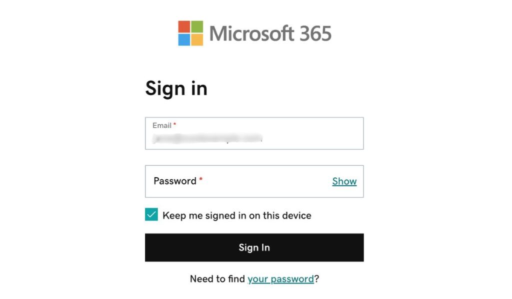 Logging into GoDaddy Microsoft 365 Email