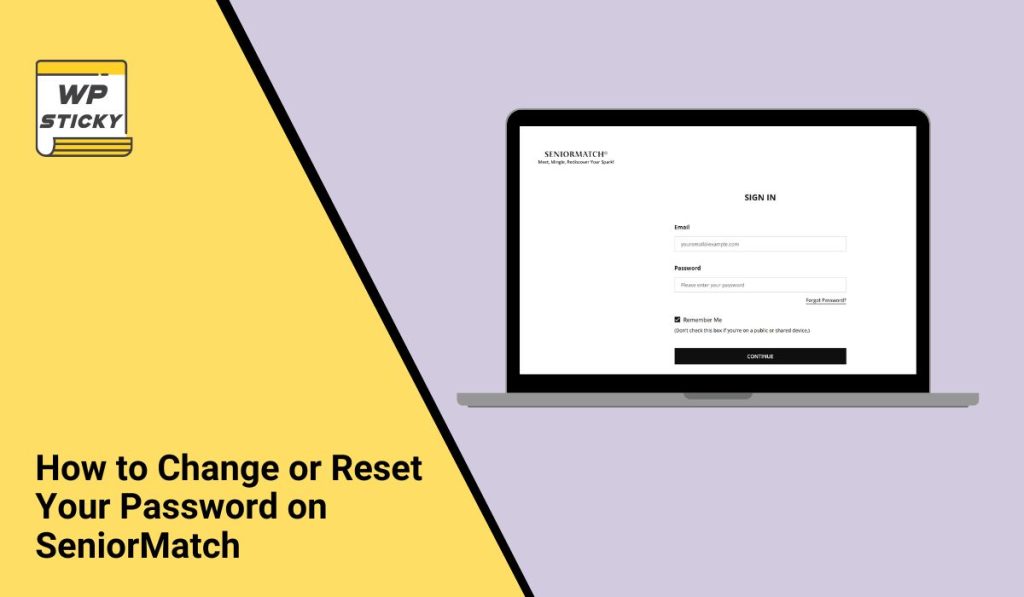 How to Change or Reset Your Password on SeniorMatch