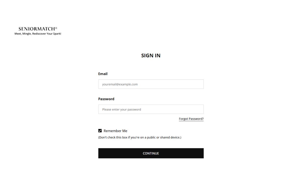 Log Into SeniorMatch
