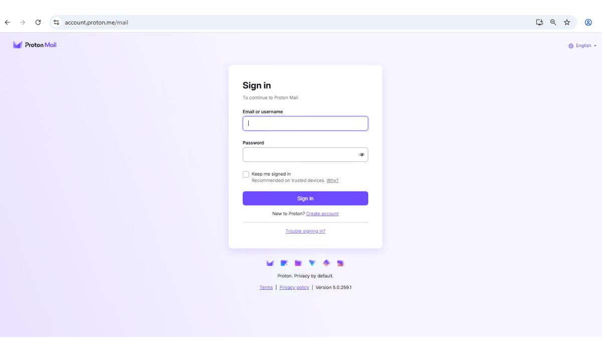 Logging in to Your ProtonMail Inbox
