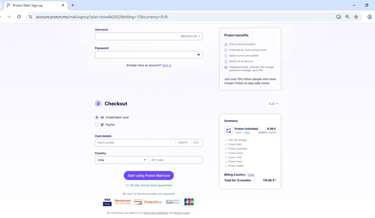 How to Sign Up for a ProtonMail Account
